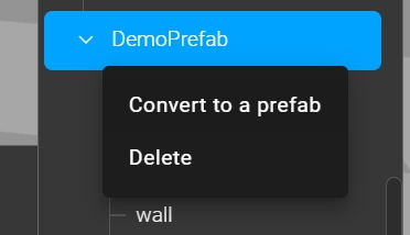 Convert to a prefab