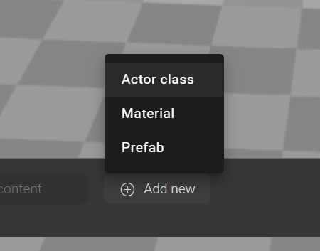 Create actor classes from editor